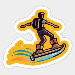 Flyboarding water sports jet sea sport Sticker